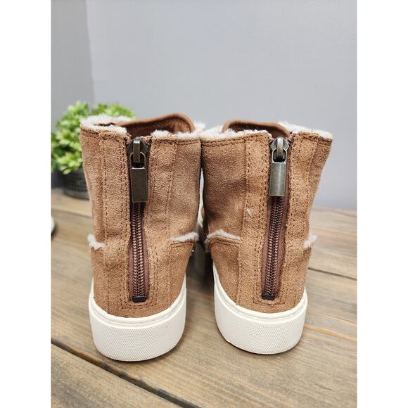 UGG Women's Nuray High Top Sneakers SIZE 7.5 Chestnut Suede Brown - Picture 4 of 9